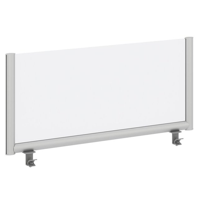 Bush Business Furniture 42"W Metal Desk Divider Privacy Panel in Frosted/Silver
