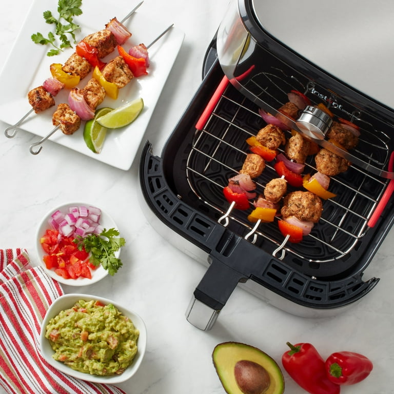 Air Fryer Rack With 4 Skewers, Including Silicone Mat-stainless Steel  Double Layer Air Fryer Rack, Mom Gift, Kitchen Gadgets, Kitchen Stuff,  Kitchen Accessories,home Kitchen Items, Bbq Tools - Temu