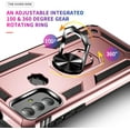 thumbnail image 5 of Grade Drop Impact for Motorola Moto G Play 2023 Case 360 Metal Rotating Ring Kickstand Holder Armor Heavy Duty Shockproof Case for Moto G Play 2023 Phone Case (Rose Gold), 5 of 14