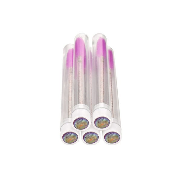 Vogacara 5 piezas de cepillo de pestañas de un solo con varilla de cristal cepillos de mujer antideslizante rizador de pestañas lavable herramienta Protección de la piel Tipo 2 Vogacara CE014515-02