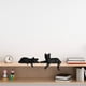 thumbnail image 5 of 2 estatuas de resina de gato, esculturas coleccionables, figuras geométricas de gato para escritorio Negro, 5 of 8