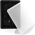 thumbnail image 4 of 2-Pack Silicone Square Shape Giant Ice Cubes Molds, Pefect for Whiskey Cocktails Bourbon Soups and Frozen Treats - BPA-free and designed to last…, 4 of 5