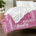 thumbnail image 5 of Custom Blanket with Name Personalized Blankets for Kids Adult Boys Girls Flannel Monogrammed Customized Blankets Throw (40''''x50''''), 5 of 6