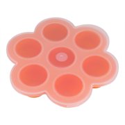 7 Cavities Silicone Egg Mold Reusable Storage Container Baby Food Freezer Trays with Lid, Silicone Baby Food Tray, Food Freezer Container