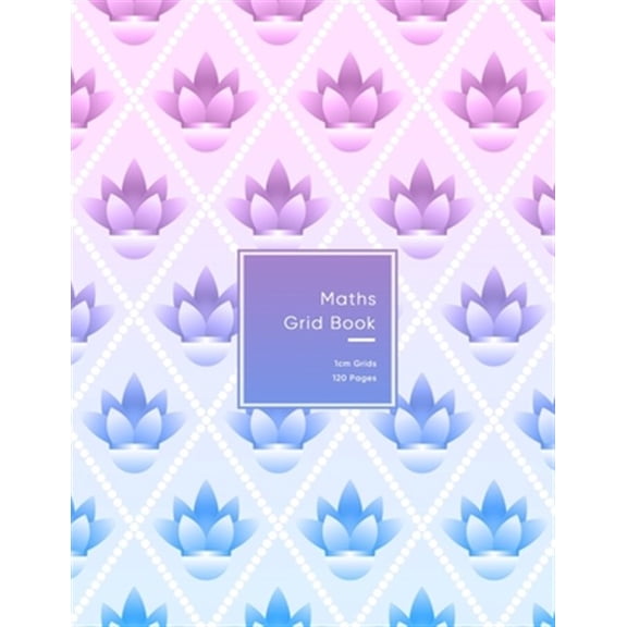 Pre-Owned Maths Grid Book : 1cm size graph paper grid book for students or Mathematician Pink and purple flower pattern for teenage girls (Paperback)