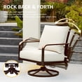 thumbnail image 2 of NATURAL EXPRESSIONS 3 Piece Outdoor Bistro Set, Swivel Glider Rocking Chairs Patio Conversation Furniture Set with 2 Rockers, Metal Table for Backyard, Porch,Balcony, 350lbs, Off-whitr, 2 of 7