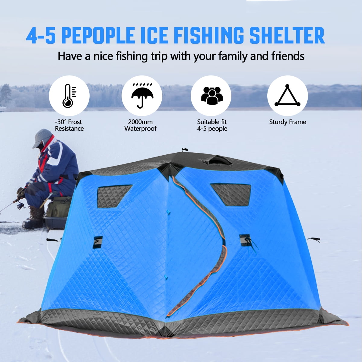 5 Person Ice Shelter Fishing Tent Ice Fishing Tent Outdoor Ice Fishing