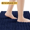 thumbnail image 2 of HAKUNA Upgrade Extra Large Navy Blue Bathroom Rug Set 2 Pieces 32"x20"+60"x20" Ultra Soft, Thick Absorbent Bath Mats, Non Slip Chenille Toilet Mat for Bathroom, Bedroom, Kitchen, 2 of 7