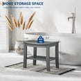 thumbnail image 2 of Garvee HDPE Shower Bench with Storage Shelf, Shower Seat Stool Chair, 20.6" x 13.8" x 17.7", Grey, 2 of 8