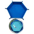 thumbnail image 3 of Portátil Portátil Velvet Tray Bandeja Hexagon DND RPG Bandeja Rolling Bandeja Titular de Almacenamiento Grande Cajas para Llaves Sundries Di Azul Baoblaze bandeja de dados de juego de rol, 3 of 8