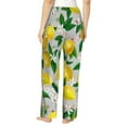 thumbnail image 3 of Uemuo Lemon1 Pattern Women's Wide Leg Palazzo Lounge Pants with Pockets Light Weight Loose Comfy Casual Pajama Pants-Medium, 3 of 9