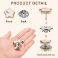 thumbnail image 3 of 10 Conjuntos de Botones de Broche, Botones de 11.5 mm Sin Coser, Broches Desmontables para Ropa, Camisa, Abrigo (Beige), 3 of 7