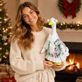 thumbnail image 7 of Sruoe Christmas Porch Goose Outfits, 23 Inch Winter Snowman Porch Goose Clothes, Goose Clothes Dress, Duck Sculpture Clothes for Lawn Statue Cement Statue Yard Patio Party Decoration, 7 of 7