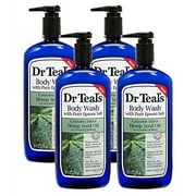 Dr Teal's Body Wash 4-Pack (96 Fl Oz Total) Hemp Seed Oil