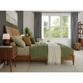 thumbnail image 4 of AFI Valencia King Solid Wood Low Profile Sleigh Platform Bed, Light Toffee, 4 of 12