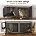 thumbnail image 4 of POAO 78.74"L Dog Crate Furniture for 2 Dogs, Heavy Duty Double Dog Crates for Large Dogs(35-60 Pounds), Dog Kennel Furniture Indoor as TV Stand,Grey, 4 of 7