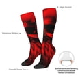 thumbnail image 4 of Honeii Chaussettes Longues à Imprimé Tête de Mort Rouge, Chaussettes Design Original Cadeau pour Hommes et Femmes, Chaussettes Crew, Chaussettes Mollet, 4 of 5