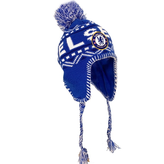 Chelsea Winter Beanie, Licensed Chelsea FC Beanie Hat Ski Cap