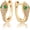 Gold Tone : 1Pairs CZ Star & 5Pairs CZ Moon, variant on Dainty Gold Snake Earrings for Women 18K Gold Plated Dainty Snake Huggie Hoop Earrings Small Tiny Minimalist Snake Hoop Huggie Earrings Snake Jewelry