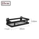 thumbnail image 4 of Estante de ducha Sin taladrar 1 nivel Negro Carrito de ducha Estante de cocina Estante de especias Estante de pared de acero inoxidable sin clavos Estante flotante para cocina Baño 20-50 cm de ancho, Xemadio LL-2471-2, 4 of 8