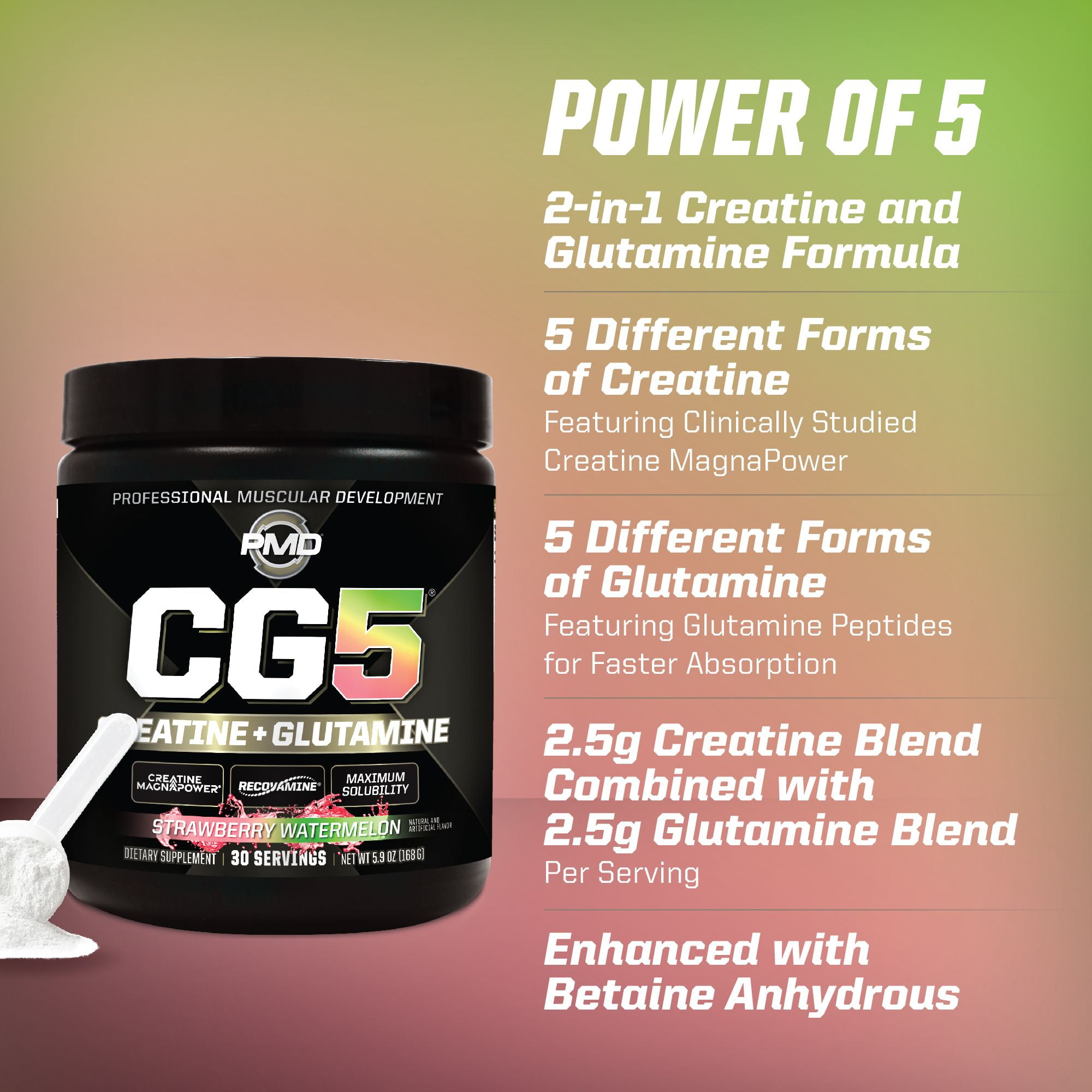 PMD Strawberry Watermelon Creatine + Glutamine 5.9 oz