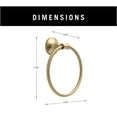 thumbnail image 6 of Delta Chamberlain Wall Mount Round Closed Towel Ring Bath Hardware Accessory in Champagne Bronze, 6 of 6