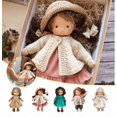 thumbnail image 2 of TUTUnaumb Muñeca Waldorf navideña de punto, muñeca de peluche, muñeca de esmalte para bebé con lazo, juguete de peluche para niña, regalo de cumpleaños de Navidad para niños, decoración navideña,, 2 of 5