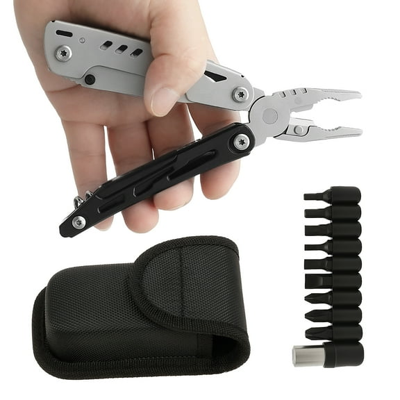 AEVXKHI Stainless Steel Multitool Pocket Knife Tool, Detachable Multifunctional Tool Camping Accessories Foldable 180° for Picnic Outdoor