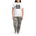 thumbnail image 4 of CafePress - Dogs Before Dudes Women's Light Pajamas - Women's Short Sleeve Print T-Shirt and Pants Light Cotton Pajama Set, 4 of 7