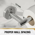 thumbnail image 4 of HITSLAM Toilet Paper Holder Wall Mount,Double Post Pivoting Toilet Paper Roll Holder,Brushed Nickel Bathroom Toilet Paper Holder for SUS 304 Stainless Steel, 4 of 10