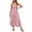 Pink, variant on HAJWOH Dresses for Women Summer Dress Bohemian Spaghetti Strap Smocked Tiered Long Beach Sun Dresses Sleeveless Maxi Dress