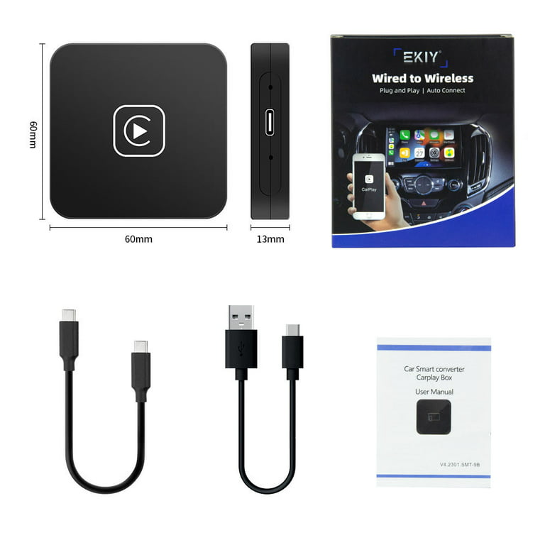 OTTOCAST U2-AIR Wireless CarPlay Adapter 2023 - Apple CarPlay Wireless  Adapter Convert Wired to Wireless Plug & Play Dongle 5Ghz WiFi Auto Connect