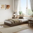 thumbnail image 4 of Solid Wood Platform Bed with Sturdy Wooden Slats, Modern Minimalist Design Space-Saving Bed Frame, No Box Spring Needed, Easy Assembly, 4 of 19