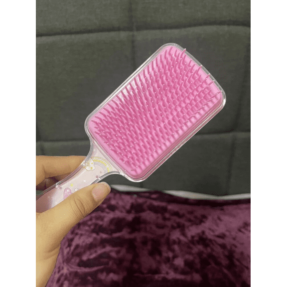 2026 Upgraded Brush Pro, Portable Straightener Brushes for Travel, with LCD Temperature Display, Cordless Portable Hair Straightener, Fast Heating Cordless Mini Hair Brushes (Purple)