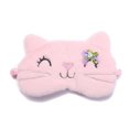 thumbnail image 5 of 2 uds lindo antifaz para dormir gato negro y gato blanco viñetas de animales estilo sensación de seda felpa sombra de ojos cubierta Blinder, 5 of 5