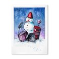 thumbnail image 3 of Designart Christmas Snowman Playing Drumset Traditional Framed Wall Art, 3 of 4