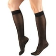 thumbnail image 3 of Truform Women's Stockings, Knee High, Sheer, Diamond Pattern: 15-20 mmHg, Black, Medium, 3 of 7