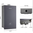 thumbnail image 2 of CAMPLUX 4.22 GPM On Demand Propane Water Heater, Instant Hot Water Heater with 2.36'' Wall Thimble, Indoor, Gray, 2 of 8