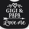 thumbnail image 4 of Inktastic Gigi and Papa Love Me Boys or Girls Baby Bib, 4 of 4