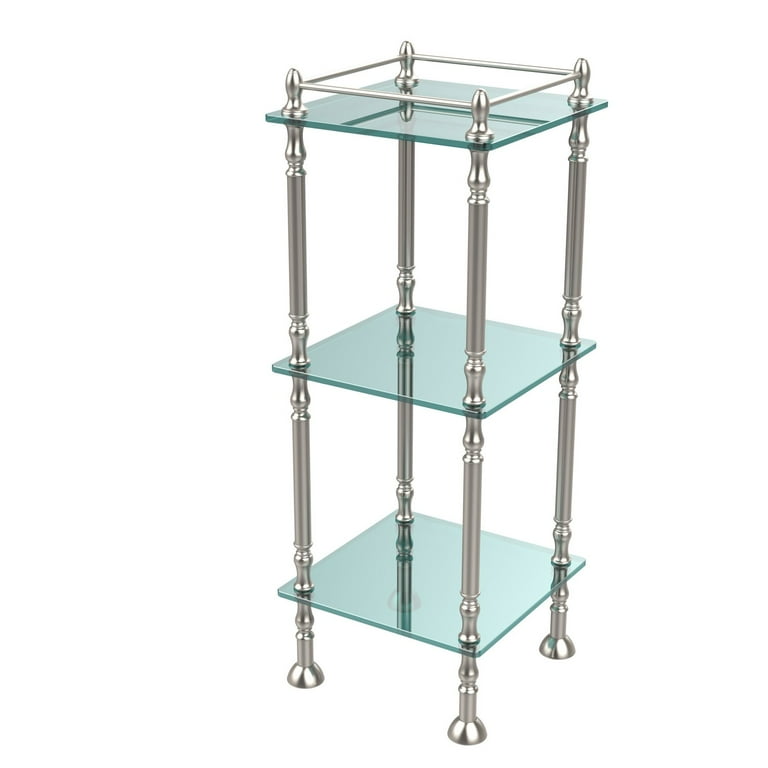 Allied Brass Three Tier Etagere with 14-in x 14-in Shelves in Venetian Bronze Allied Brass Three Tier Etagere with 14-in x 14-in Shelves in Venetian Bronze
