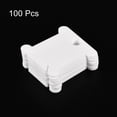 thumbnail image 3 of Uxcell Plastic Floss Bobbins Thread Cards Cross DIY Sewing, White 100 Pack, 3 of 5