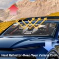 thumbnail image 6 of HUIACONG Cool Black Cat Driving Print Car Windshield Sun Shade Heat and UV Protection for Auto Sedan Trucks, Protect Interior Foldable Cars Interior Accessories Custom-fit, 6 of 7