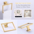 thumbnail image 4 of Brushed Gold Towel Bar Wall Mounted Bathroom Towel Bar, 4 of 5