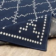 thumbnail image 3 of Oriental Weavers Marina Area Rug 7765B Outdoor Navy Lines Dotted, 3 of 6