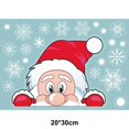 thumbnail image 4 of Pegatinas de ventana de Navidad se aferra con copos de nieve, Papá Noel, Reno, muñeco de nieve, decoraciones de fiesta de navidad, 4 of 4