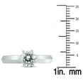 thumbnail image 4 of SZUL Women's AGS Certified 1 Carat Knife Edge Diamond Solitaire Ring in 14K White Gold (K-L Color, I2-I3 Clarity), 4 of 6
