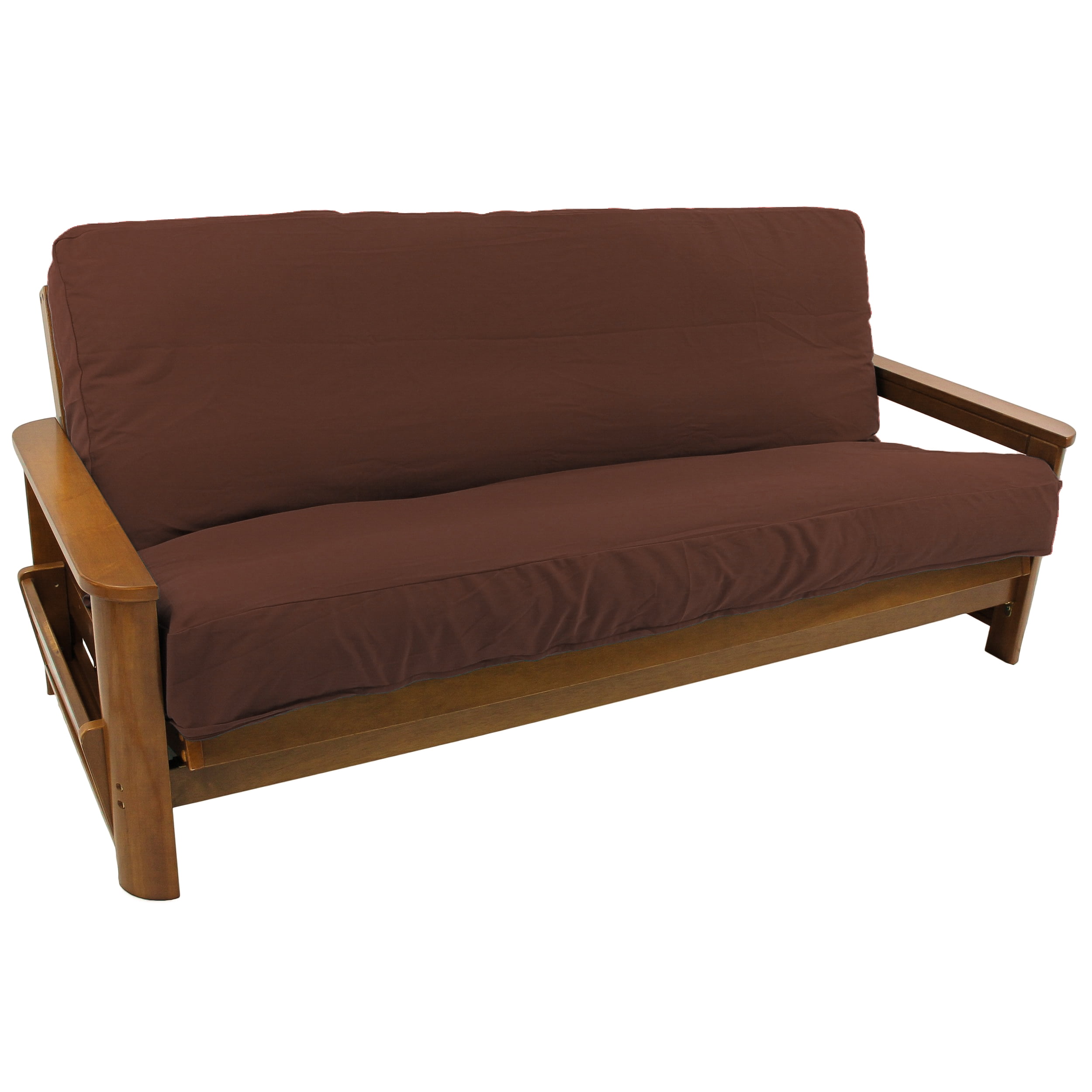 Solid Twill 8 to 9inch Full Futon Cover Burgundy