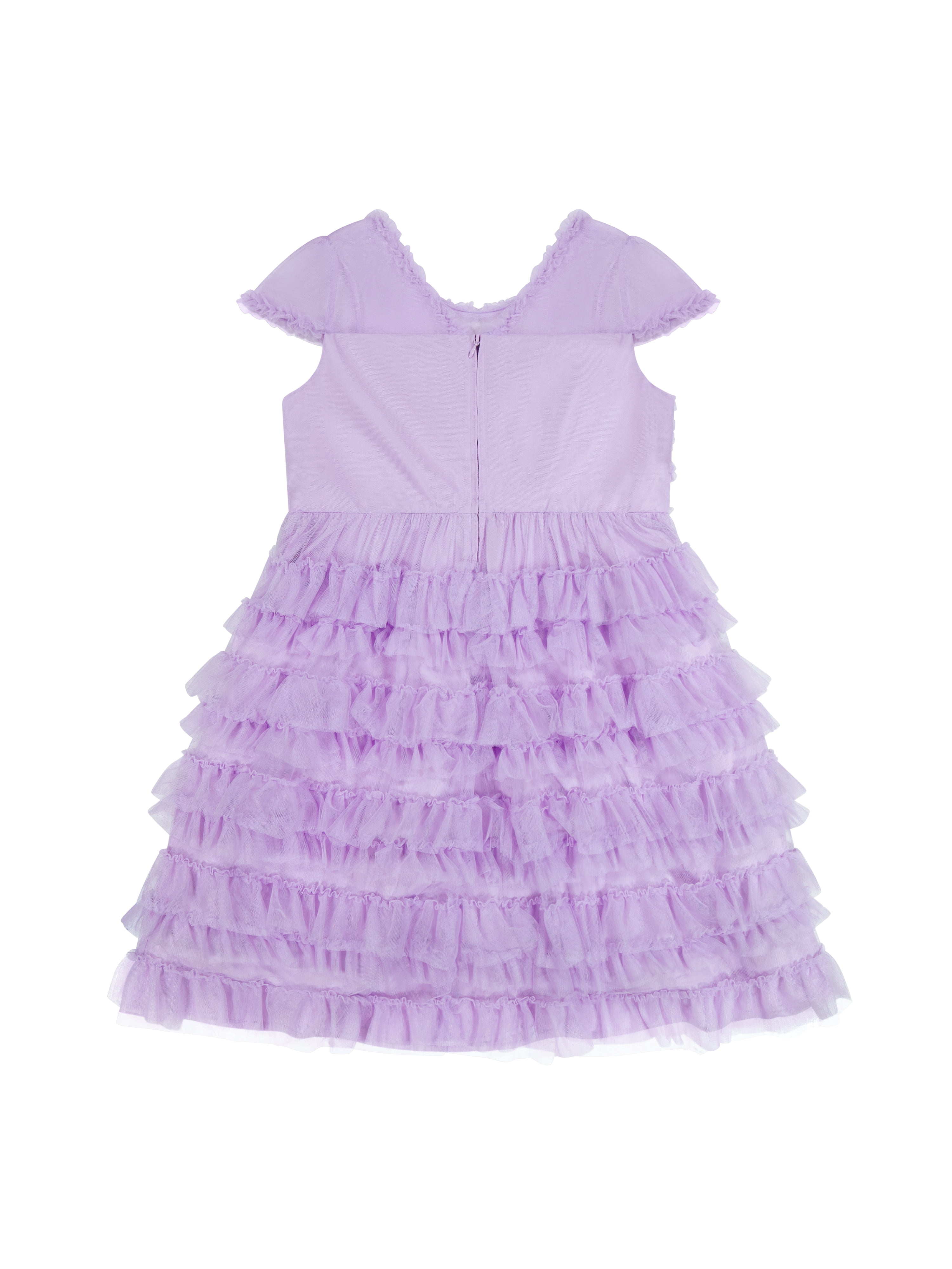 Kensie Girl Ruffle Mesh Special Occasion Dress, Sizes 4-16