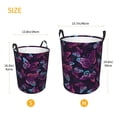 thumbnail image 5 of Kll Purple Butterfly Waterproof Foldable Laundry Hamper Bucket With Handles For Storage Bin,Kids Room,Home Organizer (Small), 5 of 8