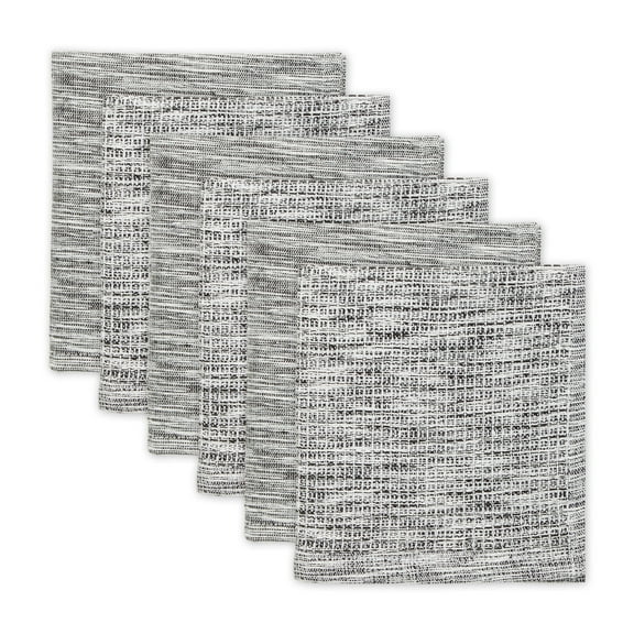 Assorted Black And Off-White Recycled Cotton Dishcloth (Set of 6)